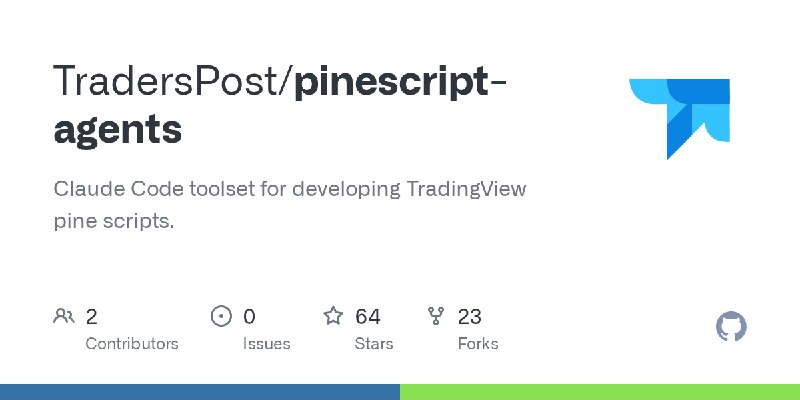 GitHub - TradersPost/pinescript-agents: Claude Code toolset for developing TradingView pine scripts.