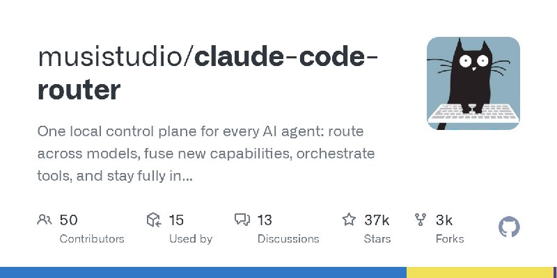 GitHub - musistudio/claude-code-router: One local control plane for every AI agent: route across models, fuse new capabilities…