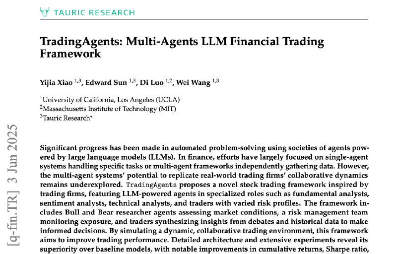 GitHub - TauricResearch/TradingAgents: TradingAgents: Multi-Agents LLM Financial Trading Framework
