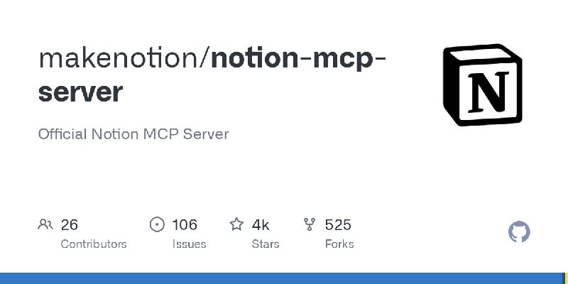 GitHub - makenotion/notion-mcp-server: Official Notion MCP Server