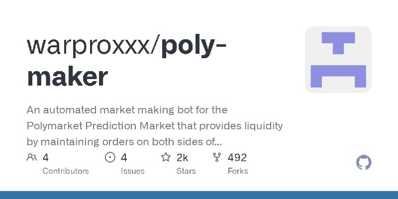 GitHub - warproxxx/poly-maker: An automated market making bot for the Polymarket Prediction Market that provides liquidity by maintaining…