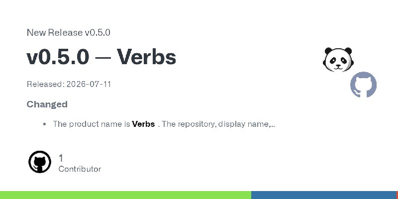 Release v0.5.0 — Verbs · panda850819/verbs