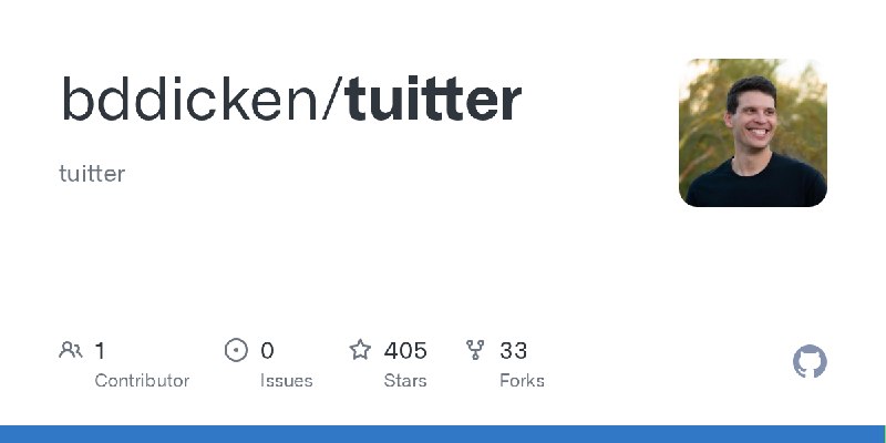 GitHub - bddicken/tuitter: tuitter