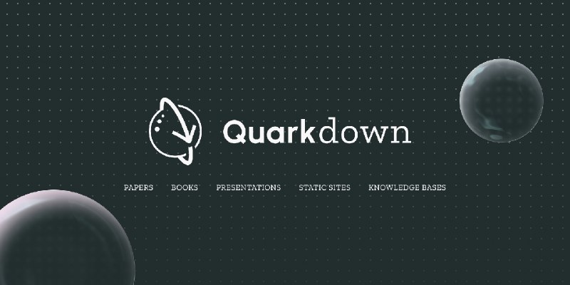GitHub - iamgio/quarkdown: 🪐 Markdown with superpowers: from ideas to papers, presentations, websites, books, and knowledge bases.