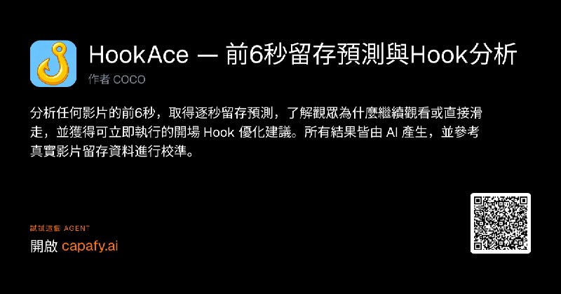 HookAce — 前6秒留存預測與Hook分析 - Capafy