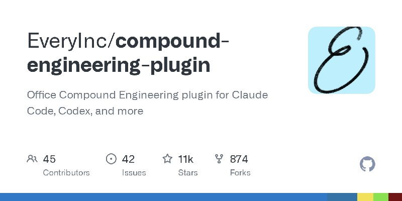 GitHub - EveryInc/compound-engineering-plugin: Office Compound Engineering plugin for Claude Code, Codex, and more