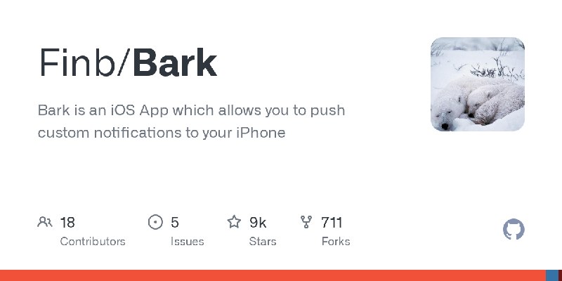 GitHub - Finb/Bark: Bark is an iOS App which allows you to push custom notifications to your iPhone