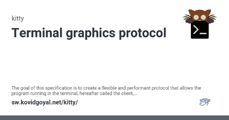 Terminal graphics protocol