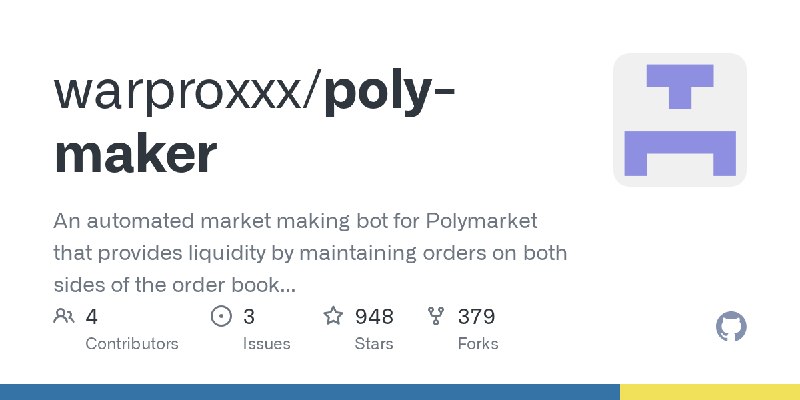 GitHub - warproxxx/poly-maker: An automated market making bot for Polymarket that provides liquidity by maintaining orders on both…