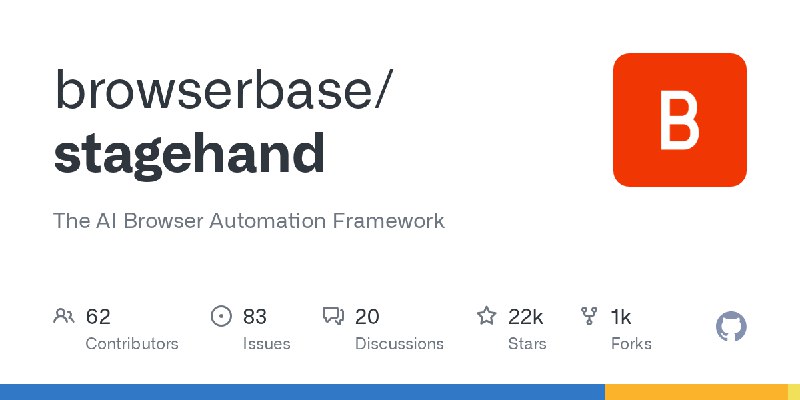 GitHub - browserbase/stagehand: The AI Browser Automation Framework