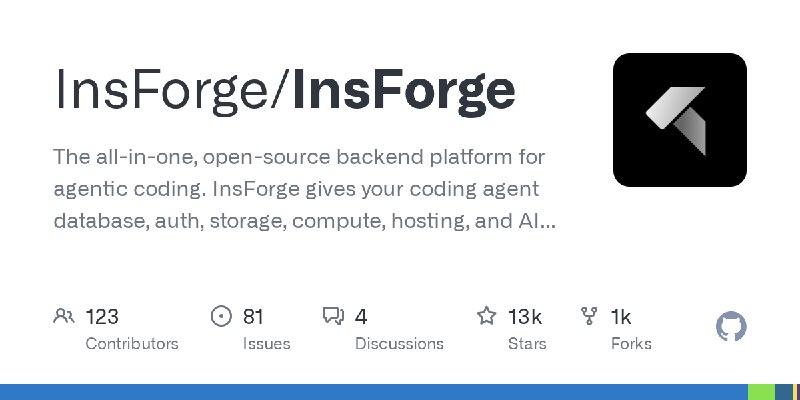 GitHub - InsForge/InsForge: The all-in-one, open-source backend platform for agentic coding. InsForge gives your coding agent database…