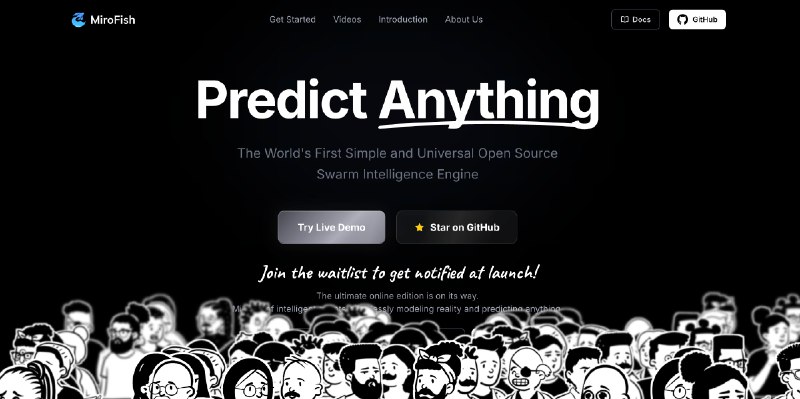 GitHub - 666ghj/MiroFish: A Simple and Universal Swarm Intelligence Engine, Predicting Anything. 简洁通用的群体智能引擎，预测万物