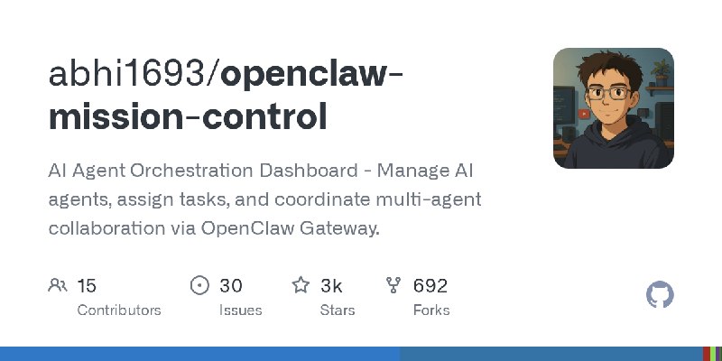 GitHub - abhi1693/openclaw-mission-control: AI Agent Orchestration Dashboard - Manage AI agents, assign tasks, and coordinate multi…