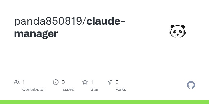 GitHub - panda850819/claude-manager