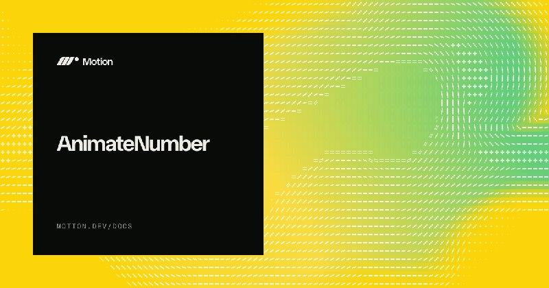 Animate numbers | Counters and countdowns | Motion for React