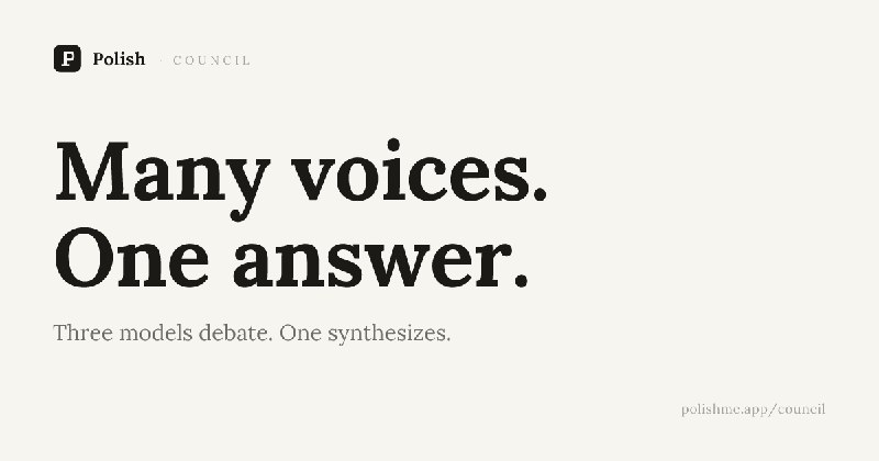 Polish Council — many voices, one answer.