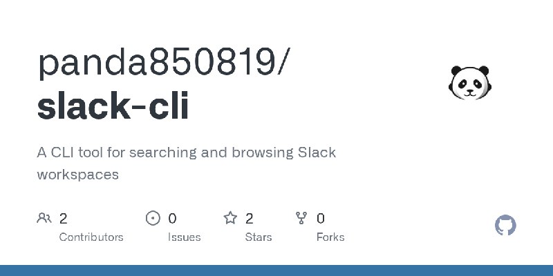 GitHub - panda850819/slack-cli: A CLI tool for searching and browsing Slack workspaces