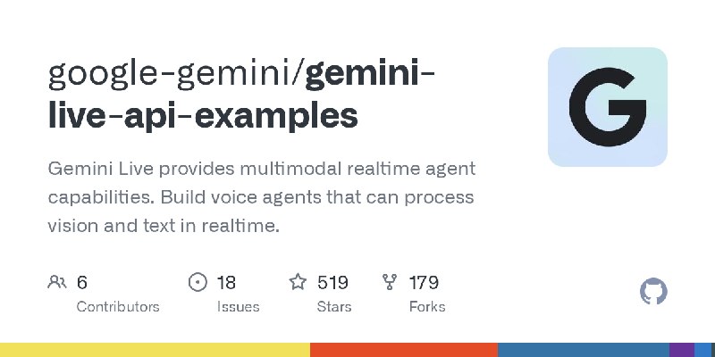 GitHub - google-gemini/gemini-live-api-examples: Gemini Live provides multimodal realtime agent capabilities. Build voice agents…