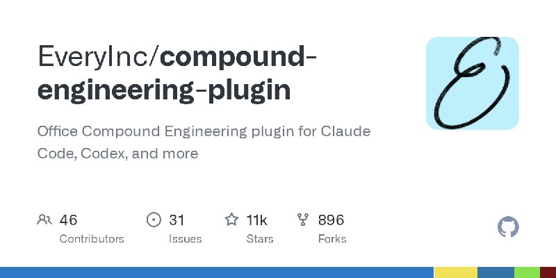GitHub - EveryInc/compound-engineering-plugin: Office Compound Engineering plugin for Claude Code, Codex, and more