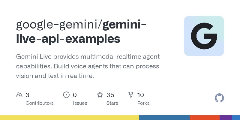 GitHub - google-gemini/gemini-live-api-examples: Gemini Live provides multimodal realtime agent capabilities. Build voice agents…