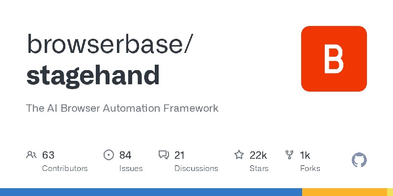 GitHub - browserbase/stagehand: The AI Browser Automation Framework