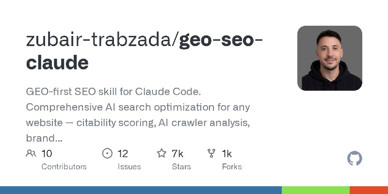 GitHub - zubair-trabzada/geo-seo-claude: GEO-first SEO skill for Claude Code. Comprehensive AI search optimization for any website…