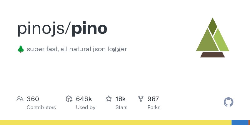 GitHub - pinojs/pino: 🌲 super fast, all natural json logger