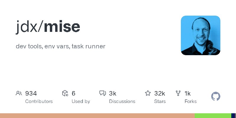 GitHub - jdx/mise: dev tools, env vars, task runner