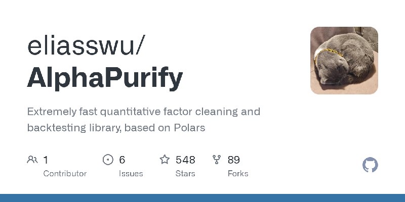 GitHub - eliasswu/AlphaPurify: Extremely fast quantitative factor cleaning and backtesting library, based on Polars
