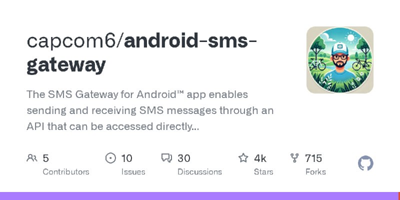 GitHub - capcom6/android-sms-gateway: The SMS Gateway for Android™ app enables sending and receiving SMS messages through an API…