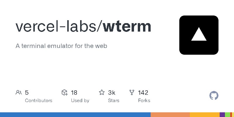GitHub - vercel-labs/wterm: A terminal emulator for the web