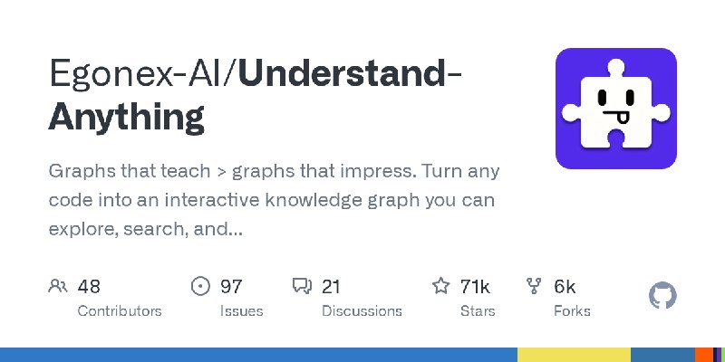 GitHub - Egonex-AI/Understand-Anything: Graphs that teach > graphs that impress. Turn any code into an interactive knowledge graph…