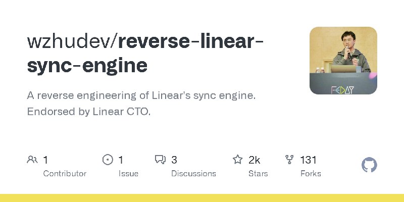 GitHub - wzhudev/reverse-linear-sync-engine: A reverse engineering of Linear's sync engine. Endorsed by Linear CTO.