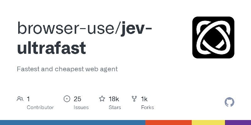 GitHub - browser-use/jev-ultrafast: Fastest and cheapest web agent