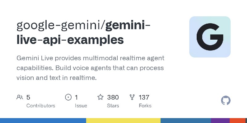 GitHub - google-gemini/gemini-live-api-examples: Gemini Live provides multimodal realtime agent capabilities. Build voice agents…