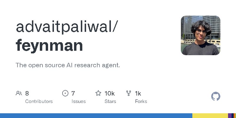 GitHub - advaitpaliwal/feynman: The open source AI research agent.