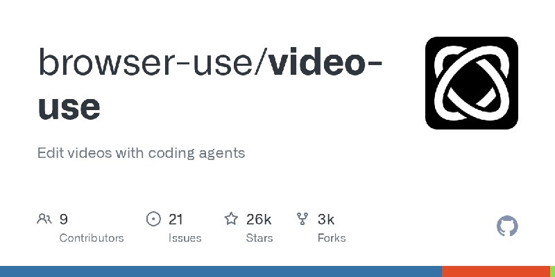 GitHub - browser-use/video-use: Edit videos with coding agents