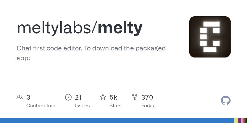 GitHub - meltylabs/melty: Chat first code editor. To download the packaged app: