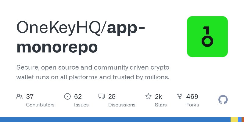 GitHub - OneKeyHQ/app-monorepo: Secure, open source and community driven crypto wallet runs on all platforms and trusted by millions.