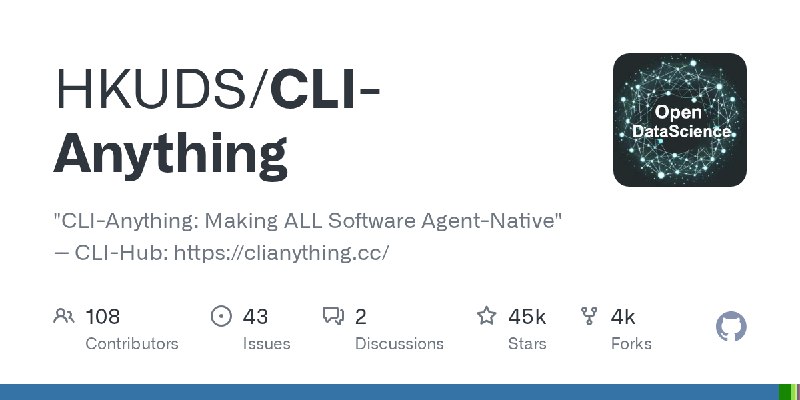 GitHub - HKUDS/CLI-Anything: 