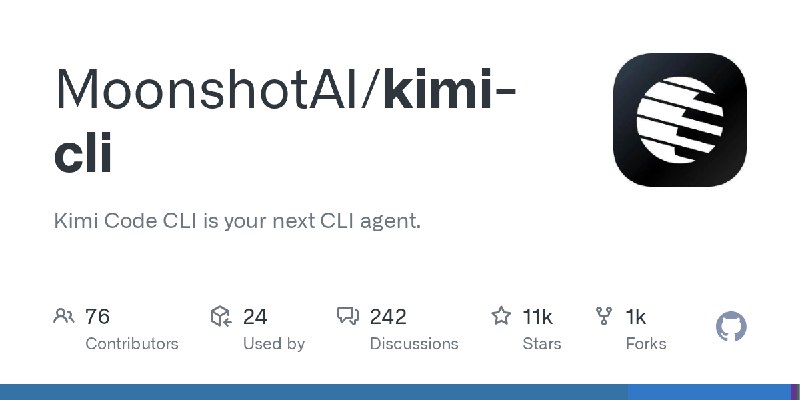 GitHub - MoonshotAI/kimi-cli: Kimi Code CLI is your next CLI agent.