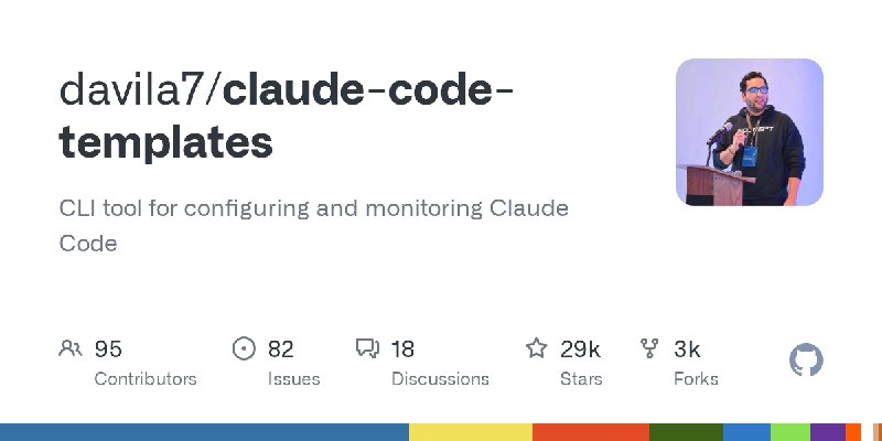 GitHub - davila7/claude-code-templates: CLI tool for configuring and monitoring Claude Code
