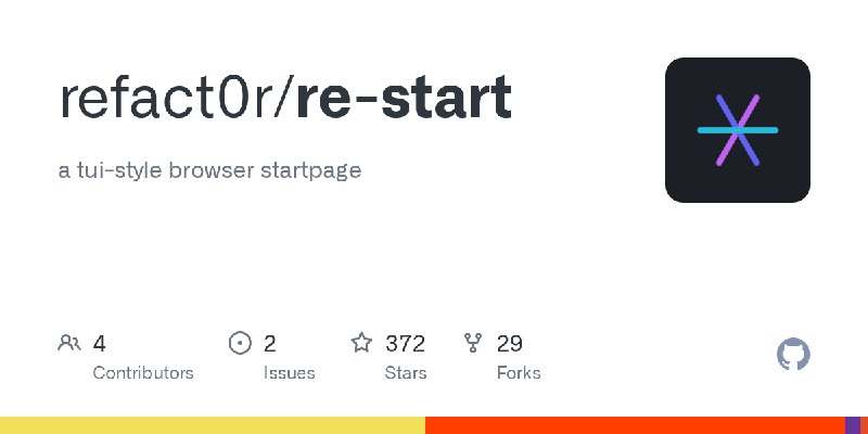GitHub - refact0r/re-start: a tui-style browser startpage