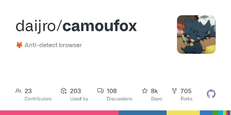 GitHub - daijro/camoufox: 🦊 Anti-detect browser