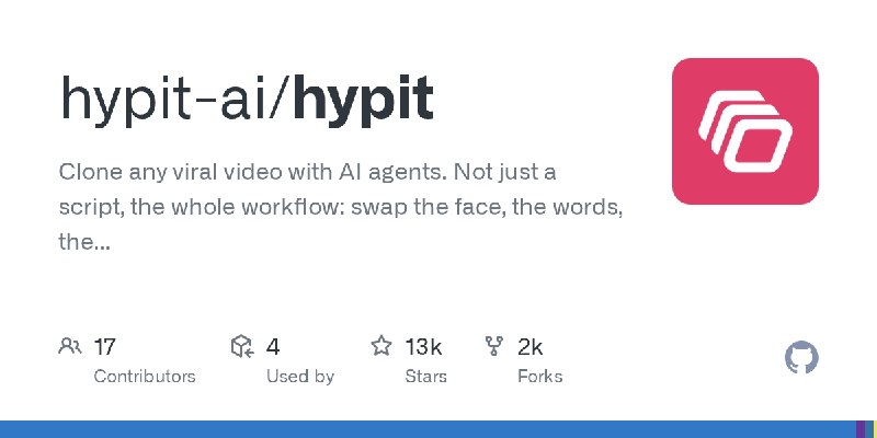 GitHub - hypit-ai/hypit: Clone any viral video with AI agents. Not just a script, the whole workflow: swap the face, the words…