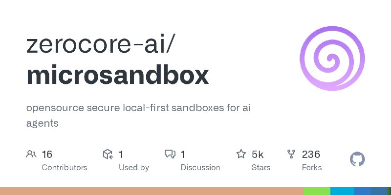 GitHub - zerocore-ai/microsandbox: opensource secure local-first sandboxes for ai agents