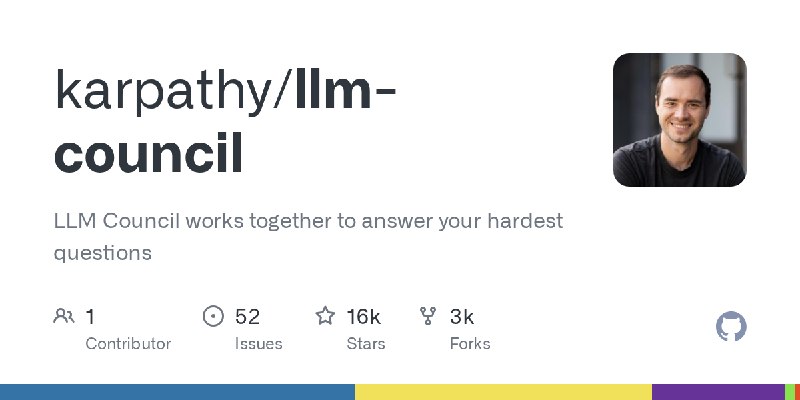 GitHub - karpathy/llm-council: LLM Council works together to answer your hardest questions