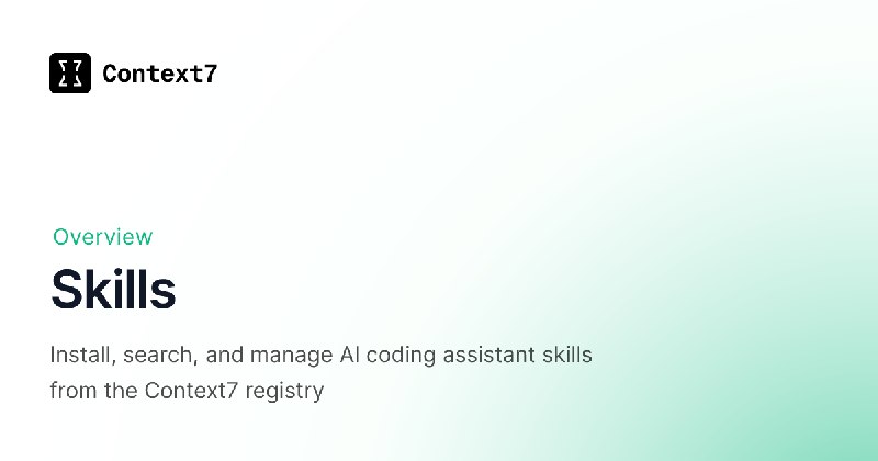 Skills - Context7 MCP