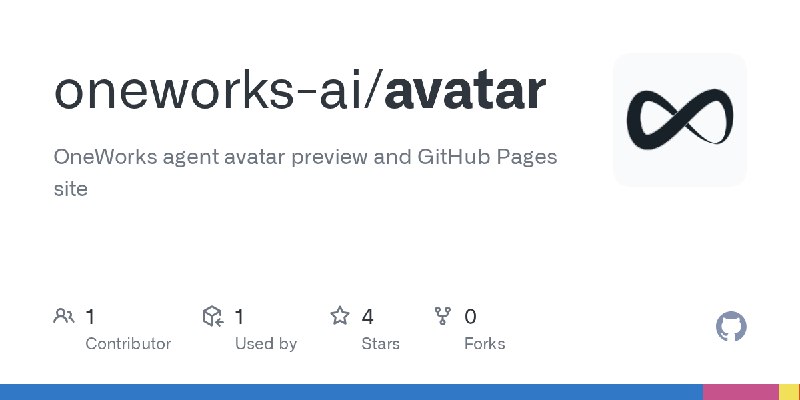 GitHub - oneworks-ai/avatar: OneWorks agent avatar preview and GitHub Pages site