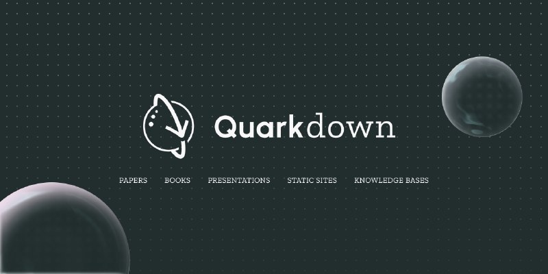 GitHub - iamgio/quarkdown: 🪐 Markdown with superpowers: from ideas to papers, presentations, websites, books, and knowledge bases.